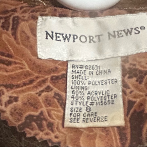 Newport News Vintage Penny Lane Paisley Suede w/Faux Fur - Picture 7 of 12